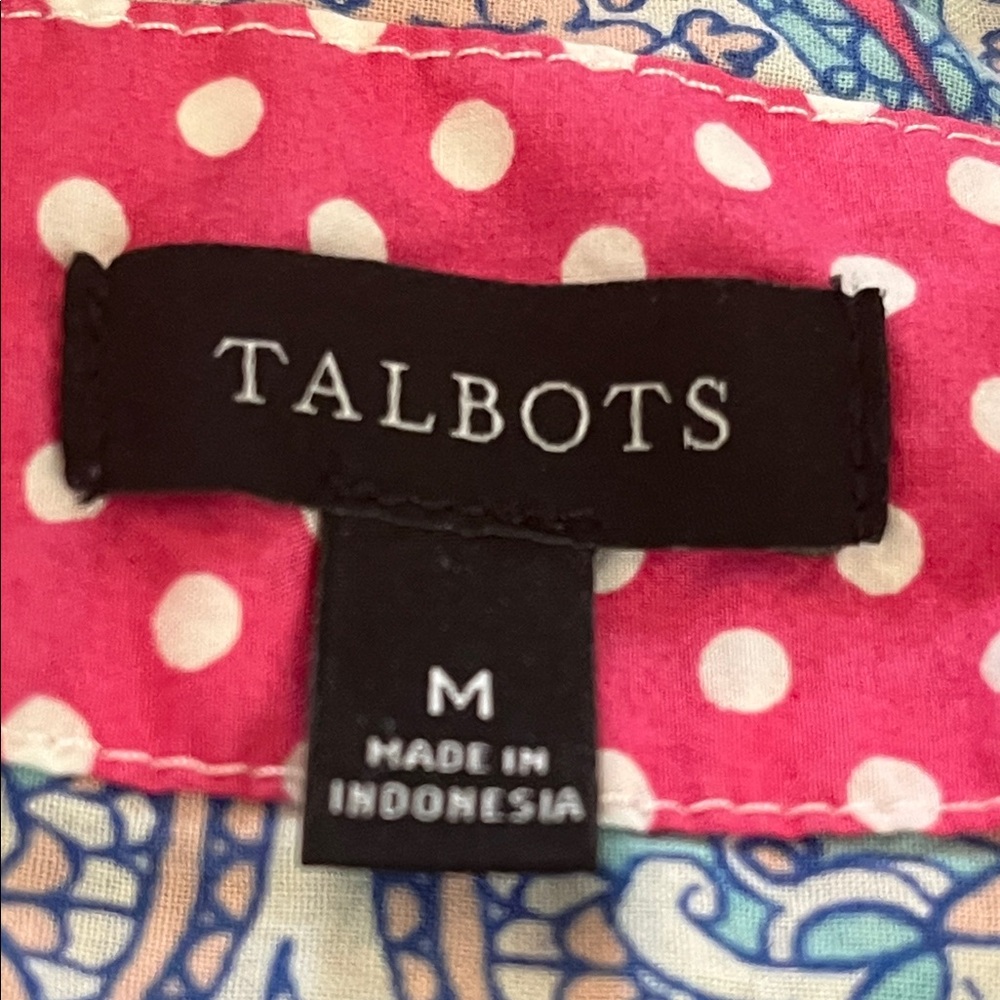 Talbots Multicolor Patterned Button-Down Shirt - image 8